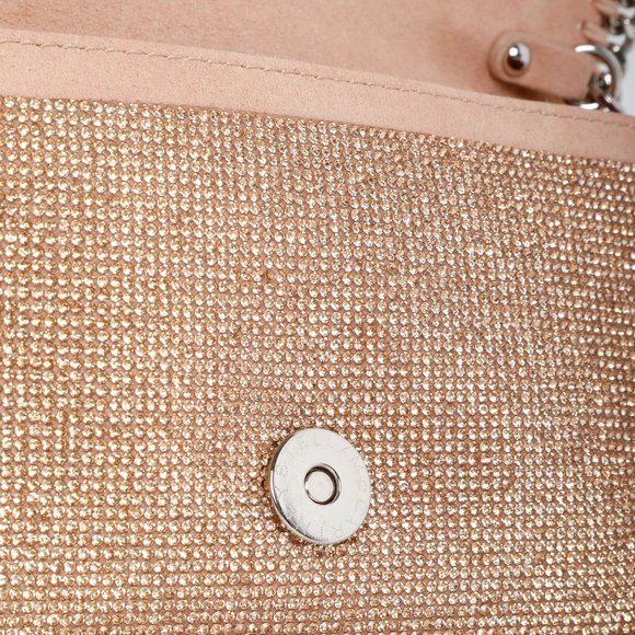 Stella McCartney Pink Rhinestones Falabella Crossbody Flap - Picture 9 of 13